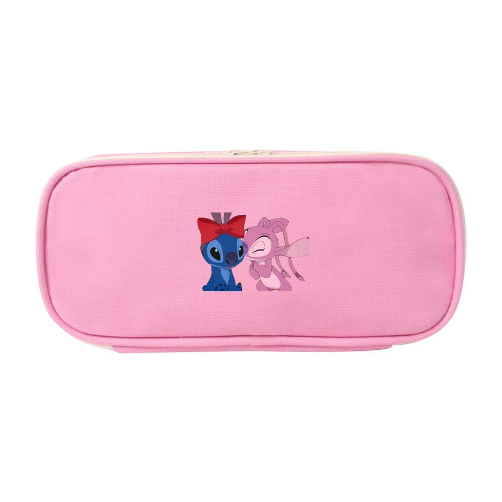 Stitch Colorful Pencil Case Canvas Storage Bag For Elementary School Students