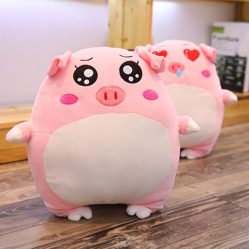 30cm Cute Expression Pig Plush Toys Doll Stuffed Cartoon Animal Piggy Pillows Baby Sleeping Dolls