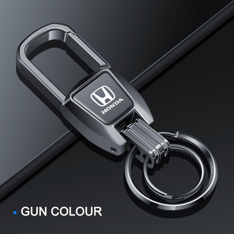 1pc High-quality Car Stainless Steel Keychain for Honda Odyssey City H-RV Jazz Accord Civic CRV Fit Vezel Insight Spirior Badge XI6