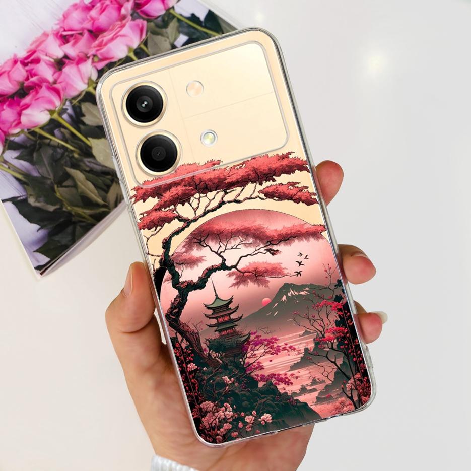 For Xiaomi Poco X6 Pro 5G Case New Fashion Painted Cover Clear Silicone Phone Case For Xiaomi Poco X6 Neo PocoX6 Pro Soft Fundas