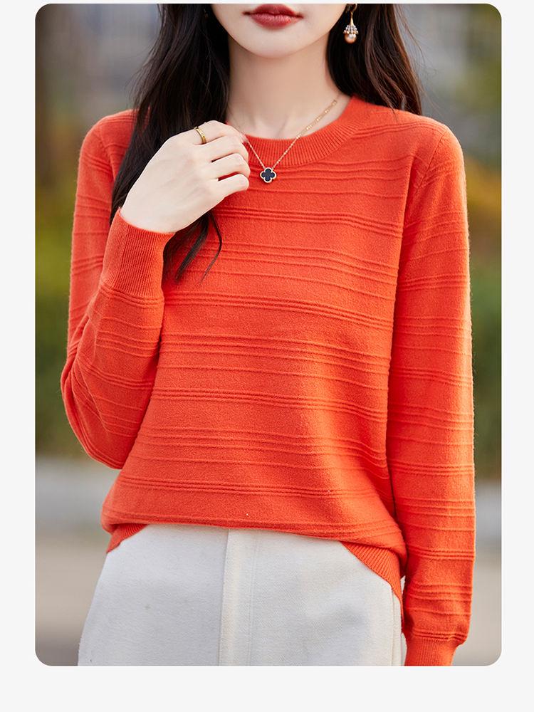 New Women's Plus Size Thick Wool Sweater - Round Neck, Loose Fit, Knitted Pullover for Autumn and Winter