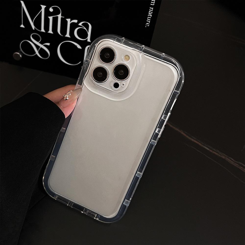 Applicable To 15promax Mobile Phone Case Apple IPhone 16 Simple Air Cushion Anti Fall 14 Full Cover 13 Transparent Soft Sleeve 12