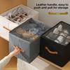 Multifunctional Grid Storage Shoe Box Cross-border Foldable Fabric with Cover Dustproof and Washable Sundries Storage Box