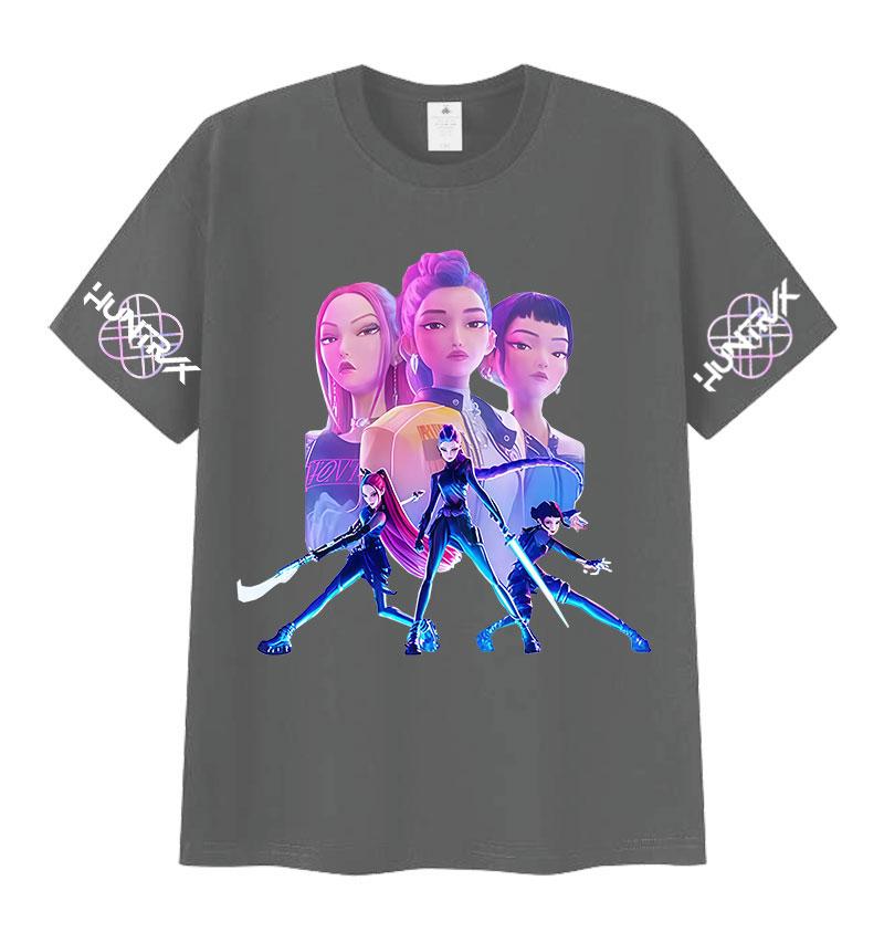 Filme Dämonenjäger K-Pop 2025 Grafik T-Shirt Herren Damen Ästhetische Mode Baumwolle Kurzarm T-Shirt Harajuku Vintage T-Shirts