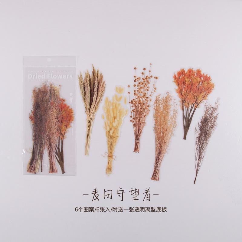 

10 Sheets of Large-Size Floral Stickers, Vivid Full-Bloom Flower Patterns with Bright Colors for Journal Embellishment