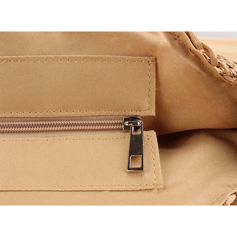 New Arrival Trendy Round Minimalist Chic Paper Rope Woven Intricate Cutout Handmade Summer Beach Vacation Stylish Women's Purse