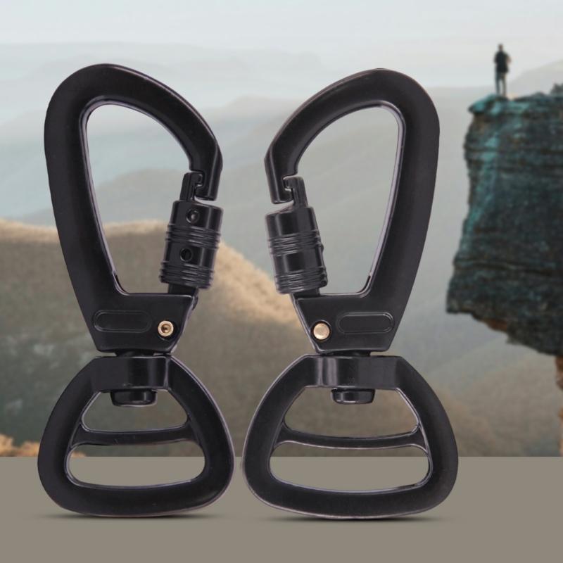 Outdoor Wirbel Haken Karabiner Schlüsselanhänger Hummerschließe 360 Drehbar Starke Spannung Hummerschließe Gepäckzubehör