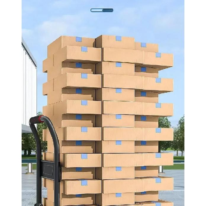 Stable Folding handcart, small cargo cart, warehouse trailer, portable four-wheel silent shopping cart, handling flatbed truck