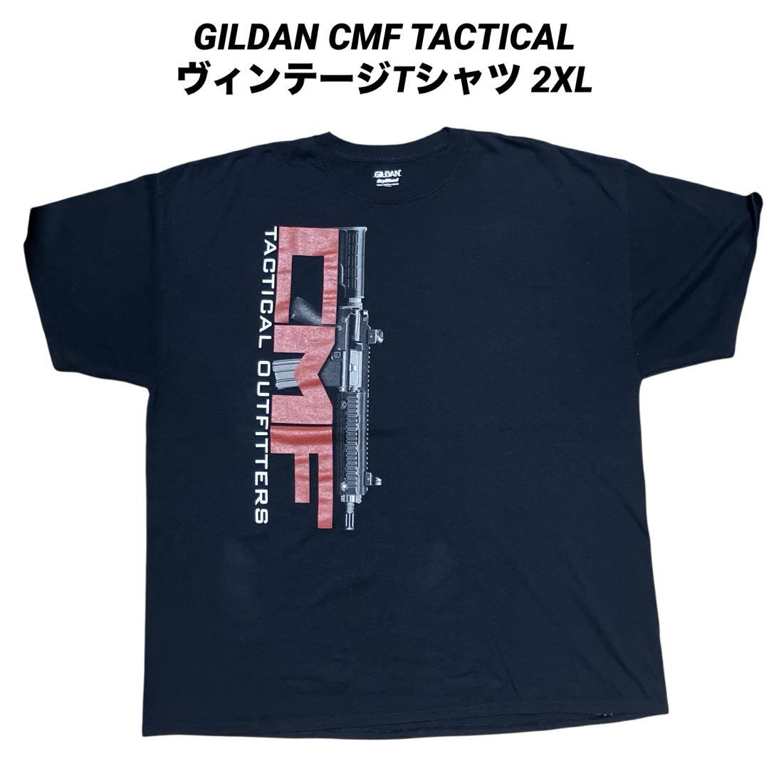 

[USED] Vintage GILDAN CMF TACTICAL Military T-shirt in black