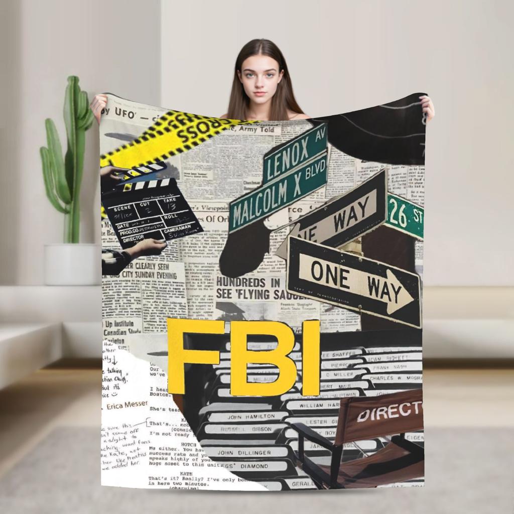 FBI Female Body Inspector Blanket Soft Warm Funny Plush Throw Blanket For Couch Bed Camping Flannel Bedspread Bed Cover