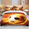 Cool Football Soccer 3D Bedding Set Duvet Cover Pillowcases Comforter Bed Linen Room Decor For Boys Gift Twin Queen King Size