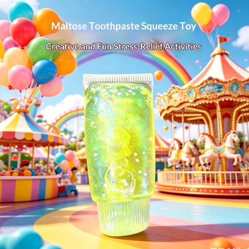 Fruit Filled Maltose Toothpaste Tube Squishy Toy Jam Filled Feel Fidget Stress Ball Anti Anxiety Sensory Toy For Kids Adults