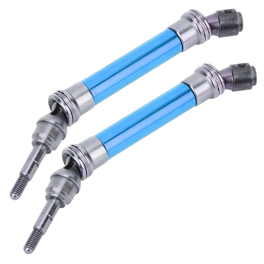 2Pcs RC Car Front CVD Three Section Type Drive Shaft Parts Accessories Fit for Traxxas Slash(Blue )