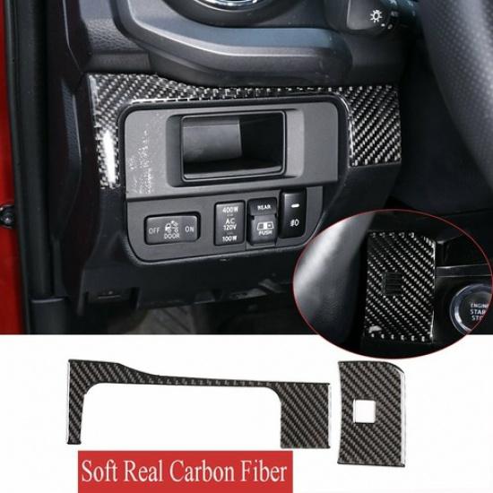 Real Carbon Fiber Dashboard Side Decorative Trim For Toyota Tacoma 2015-