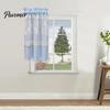 Stain Resistant Window Valance Plaid Floral Curtain, Farmhouse Valance, 1 Panel, Light Curtains Filtering Curtain with Rod Pocket for Kitchen