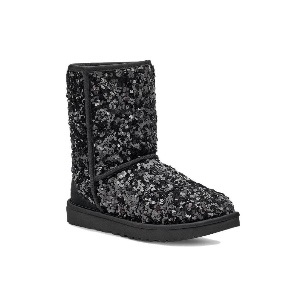 UGG Adidași Clasici Scurți cu Paiete Groase - Negru pentru Femei 1130650-BLK
