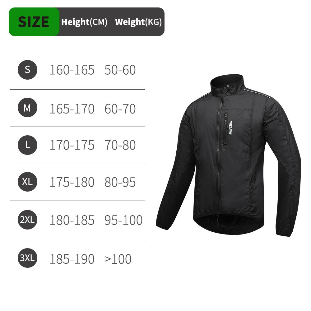 Wosawe Męska Kurtka Rowerowa Przeciwsłoneczna Wiatrówka Rowerowa Cienkie Koszulki MTB Odzież Sportowa do Biegania Wiatrówka Rowerowa Odblaskowa