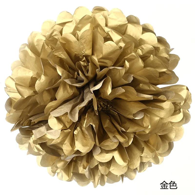 6-14inch(15-35cm) Handmade Tissue Party Flower Ball Decoration Paper Pompoms Wedding Decorative Baby Shower Birthday Favor Decor