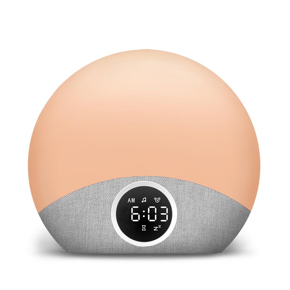 HiFiD New Design HFD-W23 Sleeping Desk Clock Sunrise Alarm White Noise Machine (White,4 )