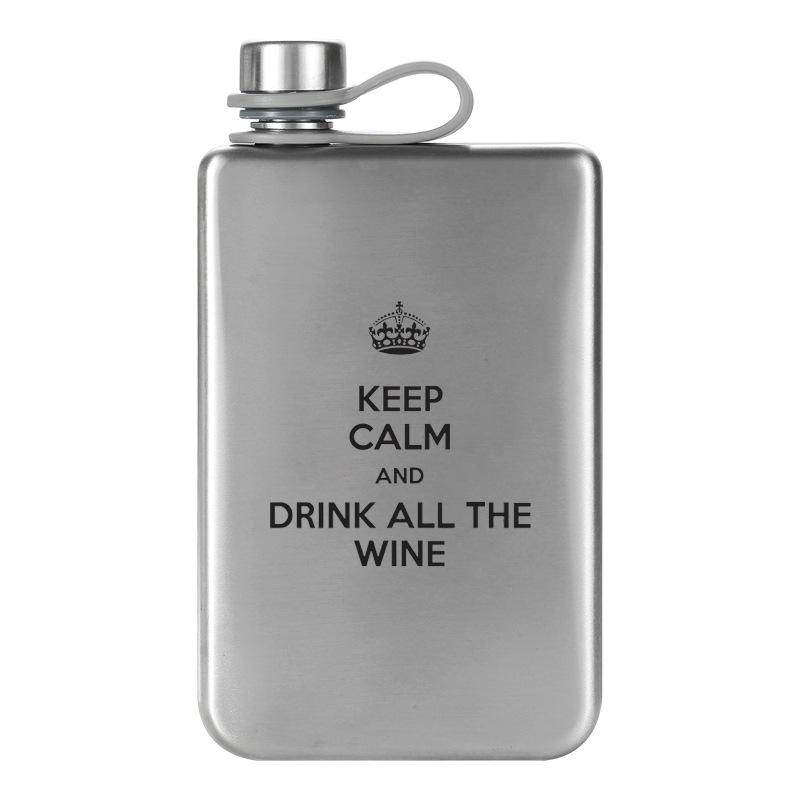 Silver Green Black White Whiskey Flask - Portable, Food Grade 304 Stainless Steel
