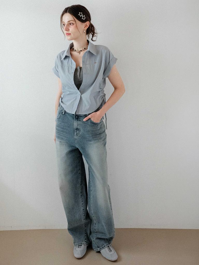 KOOLKITTEN Everyrain Side String Blouse 2 Colors