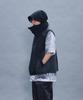 Exhit Color Matching Hoodie Vest Black