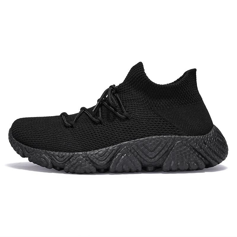 New spring and summer platform sports shoes fly-woven breathable mesh couple shoes outdoor casual socks shoes