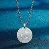 Kinitial Viking Swirl Knot Amulet Pendant Necklaces for Women Stainless Steel Circle Geometric Charm Rune Statement Jewelry Gift
