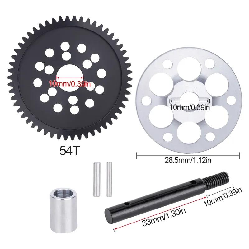 54T 32P Spur Gear Kit for SCX10 Vanquish VS4-10 1/10 RC Crawler-High-Performance Delrin Gear Quiet Direct Upgrade
