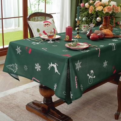 25 Polyester Bedruckte Weihnachten Weihnachts Hirsch Tischdecke Dekorative Kaffeetisch Tischdecke Wasserdichte Tischdecke