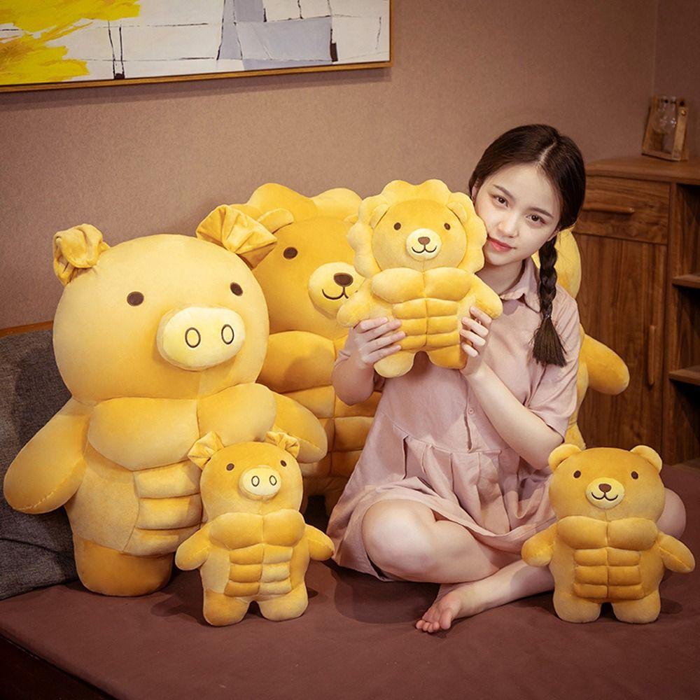 Animal Toy Stuffed Toy Muscle Bear Doll Muscle Pig Doll Muscle Animal Plush Toys Muscle Lion Doll