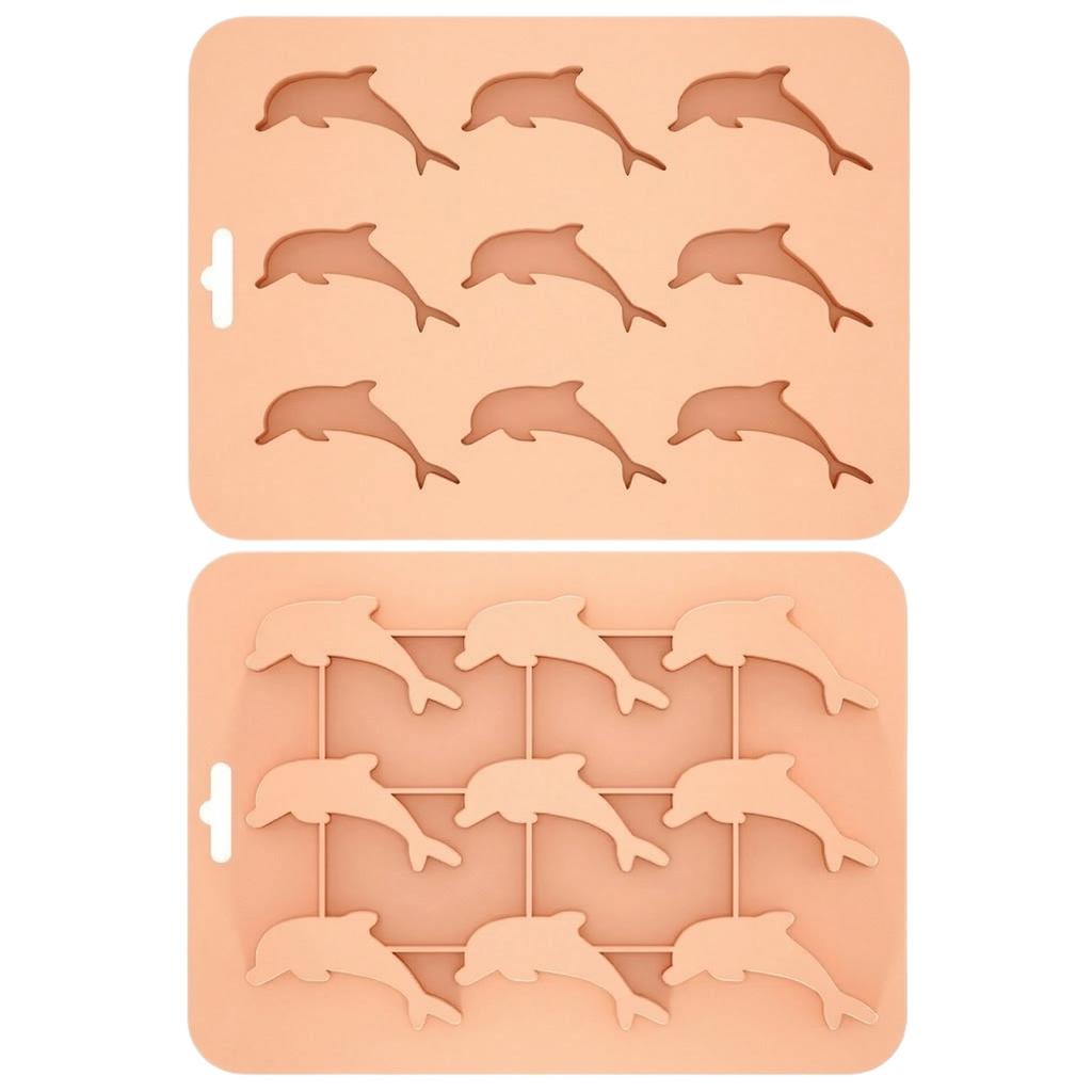 Animals Ice- Mold - Ocean Animals Turtle,Dolphins,Penguins,Silicone Mold For Baking Muffin Cake, Chocolate,Candy, Soap