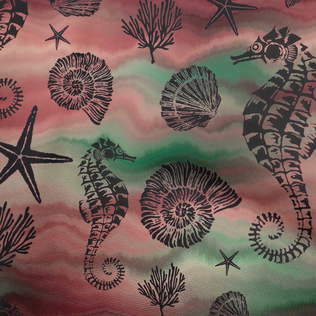 oneOone Cotton Flex Dunkelblau Blau Stoff Meer Nähen Material Druck Stoff Meterware 40 Zoll