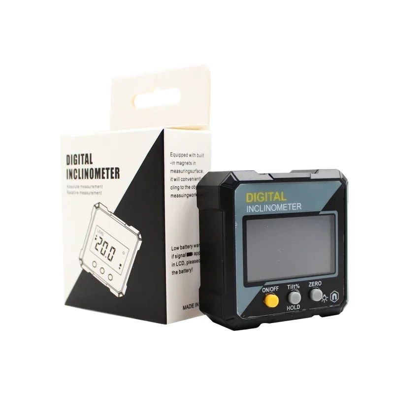 

Цифровой уровень угломер инструменты транспортир коробка измеритель высокоточный инклинометр чёрный