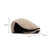 Men's Color Matching Peaked Cap Knitted Wool Beret Autumn Winter British Retro Forward Hat Warm Cap Painter's Hat