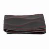 38cm 15in Leather Steering Wheel Wrap Cover Hand Stitching Embossing with Needle and Thread Universal