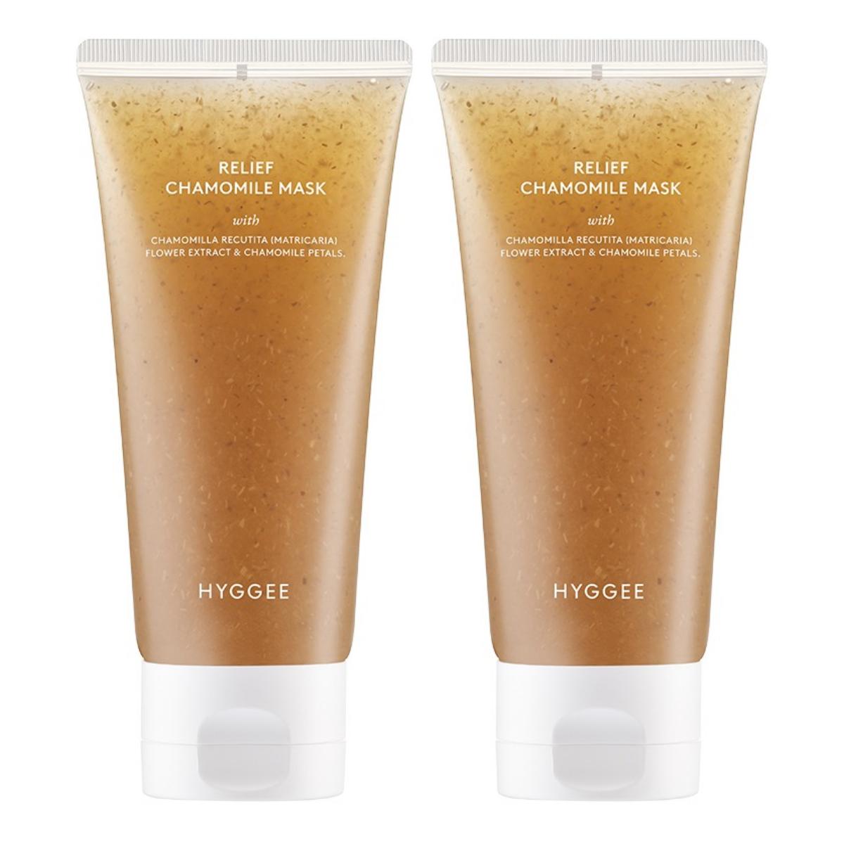 HYGGEE Relief Chamomile Mask 2pcs Set Gentle Exfoliating Wash-off Pack 95ml x 2
