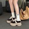 Dicke Sohle Schuhe Damen Muffin 6cm leicht und bequem 2025 Herbst neue Mode vielseitige Höhenzunahme Deutsches Training Einzelschuhe Damen