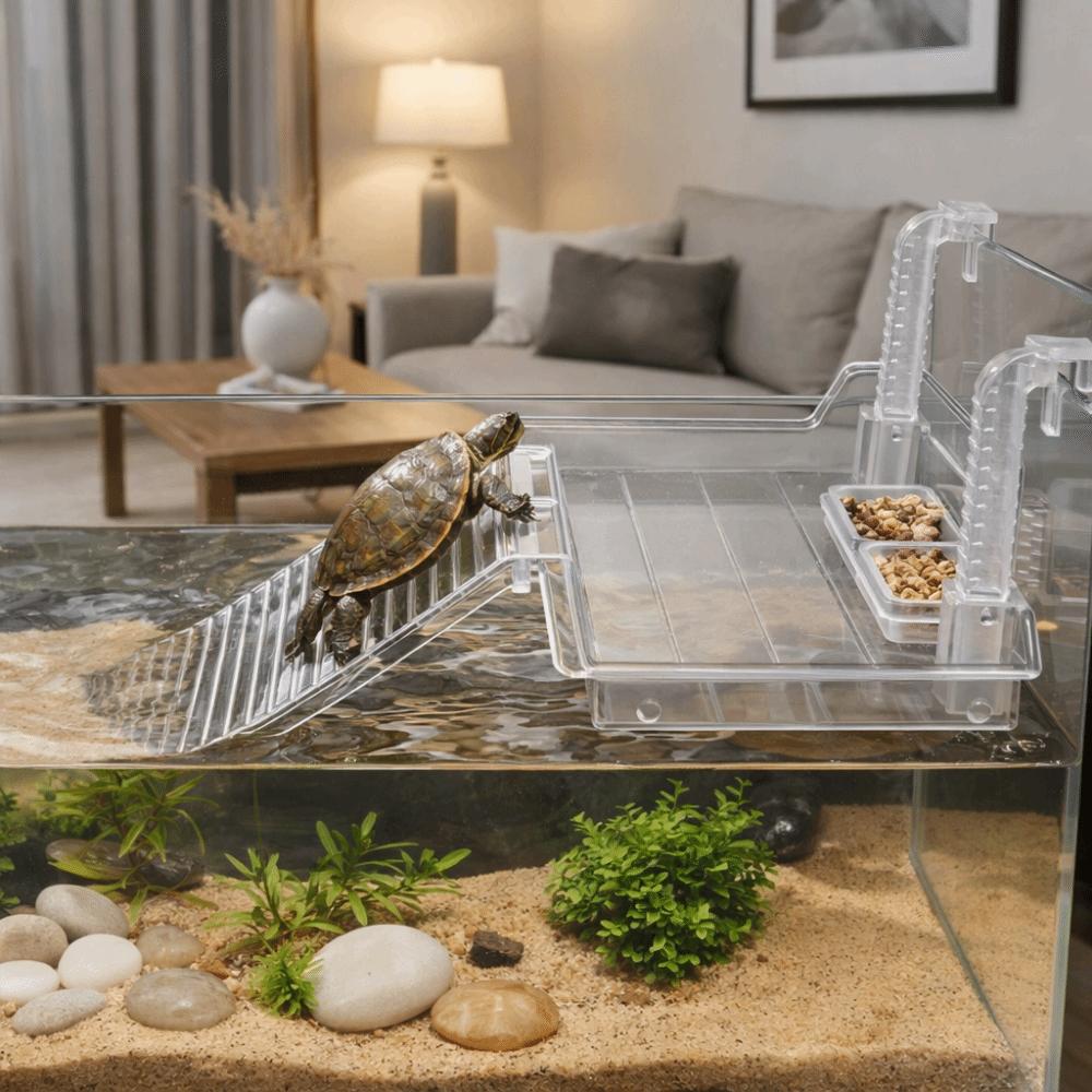 Climbing Ladder Reptile Basking Platform Hanging Turtle Resting Terrace  Tortoise Enclosures