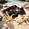 Custom Name Personalized Superhero movies Print Beach Towel, for Trip Camping Beach Party Home Decor, Birthday Gift for Family & Friends