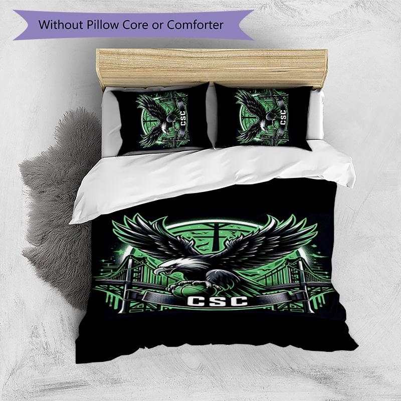 CSC 3pcs Bedding Set Duvet Cover Closure Includes 1 Duvet Cover & 2 Pillowcases for All Seasons Bedroom Home Dorm Decor