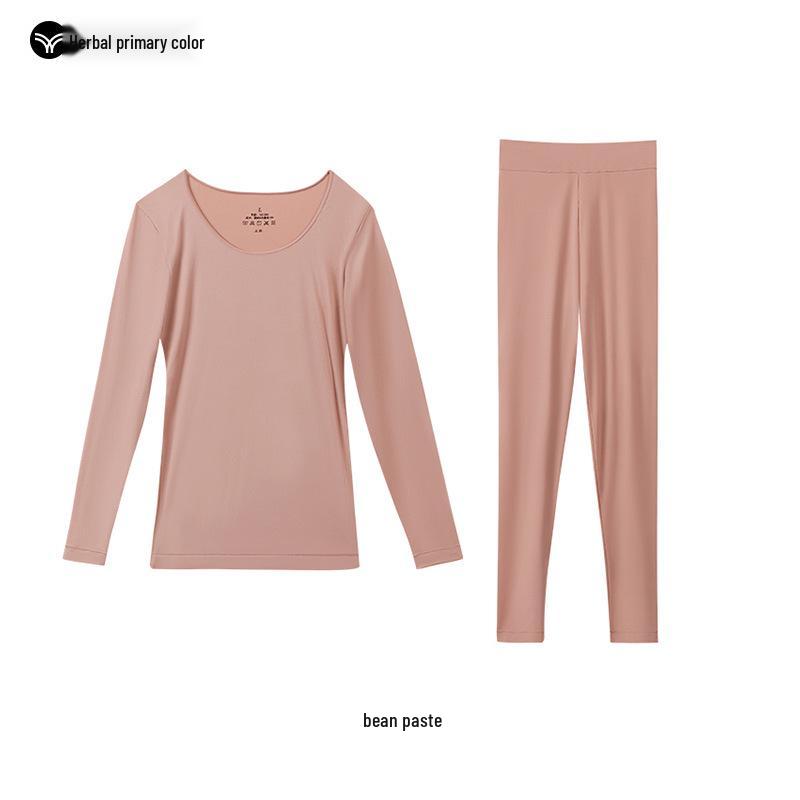 Hyaluronic Acid Base Women's Anti-Static Seamless Thermal Underwear Set