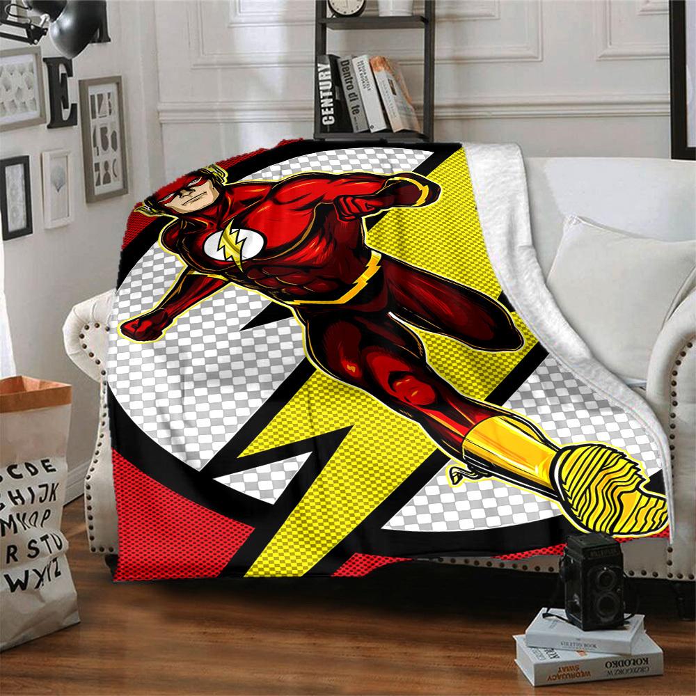 1ks Flash superhrdinská deka Lehká flanelová přehoz na pohovku, postel, cestování, obývací pokoj, kancelář, gauč, křeslo a postel