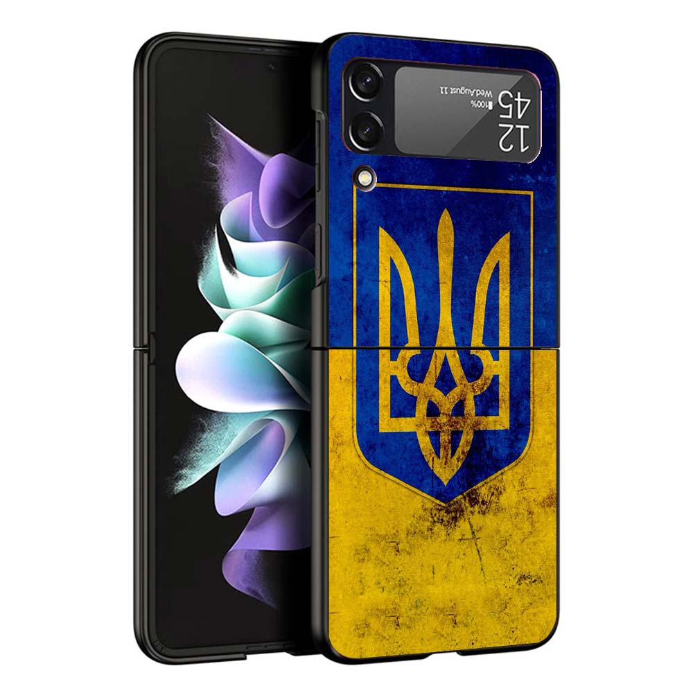 Ukraine Flag Phone Case For Samsung Galaxy Z Flip7 Flip6 5G Flip5 Flip4 Flip3 ZFlip 7 6 3 4 5 Shockproof Back Cover Galaxy Z Fli