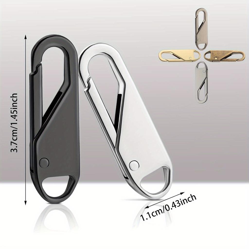 5pcs Zipper Pull Replacement Metal Zipper Pull Detachable Zipper Pull Tabs Detachable Zipper Repair for Luggage, Clothing