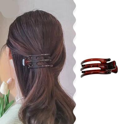 Multifunctional 3 Prong Duckbill Hair Claw Clip For Women Durable Plastic Hairpin With Multiple Color Options