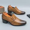 High-End Merk Mannen Zakelijke Dresschoenen Leer Verhoogde Hoogte Schoenen Mannen Puntige Neus Hoogte Verhogen Schoenen Bruiloft Feest