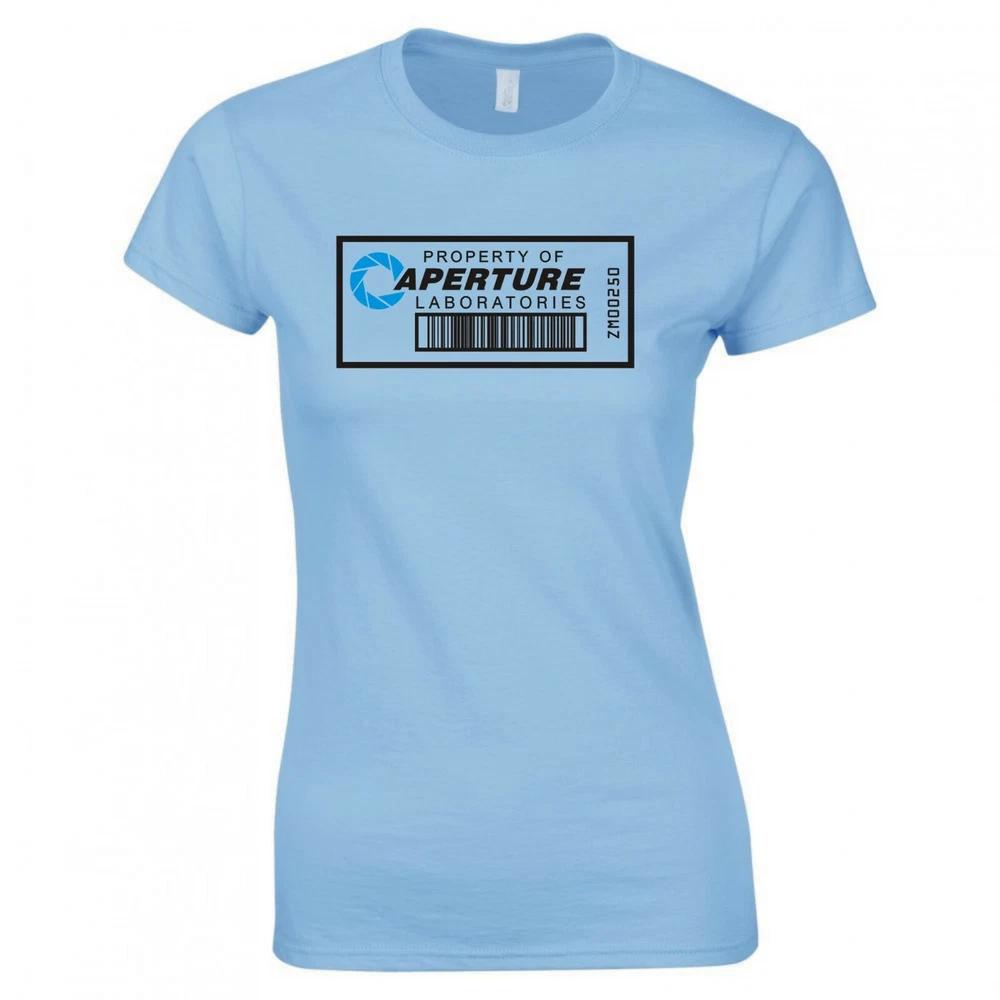 Inspired By Portal Aperture Laboratories Barcode Ladies Skinny Fit Tshirt S