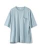 PARTIMENTO Raw Edge Pocket Tee Sky