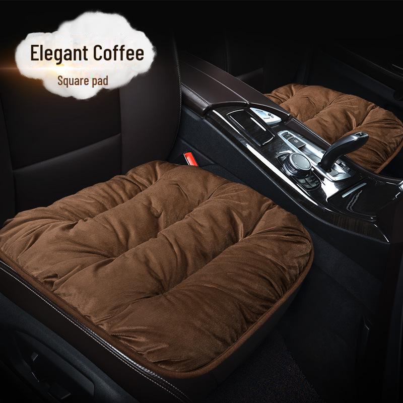 Pernă mică de flanel pentru scaun auto din trei piese pentru toate anotimpurile - pe jumătate înfășurată pentru vară, anti-alunecare și fără legare.